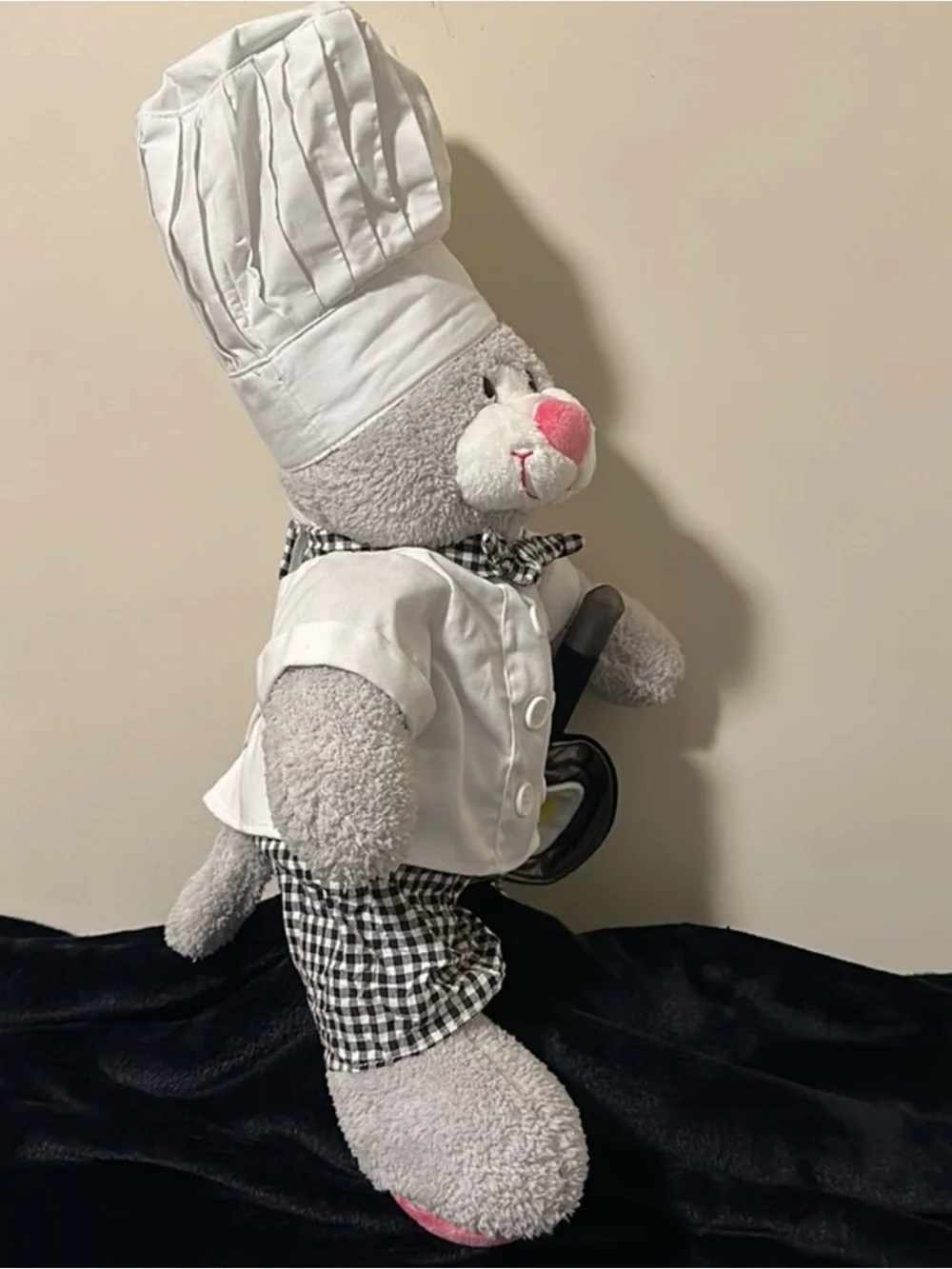 Build-A-Bear Workshop Gray Cat Chef Plushie